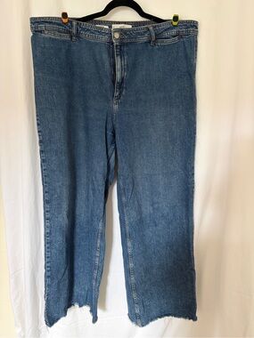 Mango Mid-Rise Straight-Leg Blue Jeans